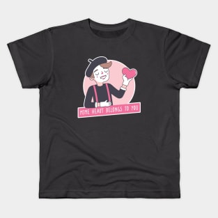 Mime Heart Belongs To You Love Pun Kids T-Shirt